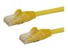 StarTech.com 10m CAT6 Ethernet Cable, 10 Gigabit Snagless RJ45 650MHz 100W PoE Patch Cord, CAT 6 10GbE UTP Network Cable w/Strain Relief, Yellow, Fluke Tested/Wiring is UL Certified/TIA - Category 6 - 24AWG (N6PATC10MYL) - patch cable - 10 m - yellow_thumb_1