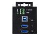 StarTech.com 10-Port USB 3.0 Hub - Metal Industrial USB-A Hub with ESD & Surge Protection - Din Rail, Wall or Desk Mountable - TAA Compliant USB Expander Hub (ST1030USBM) - hub - 10 ports_thumb_4