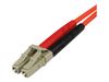 StarTech.com 1m Fiber Optic Cable - Multimode Duplex 50/125 - LSZH - LC/ST - OM2 - LC to ST Fiber Patch Cable - patch cable - 1 m - orange_thumb_3