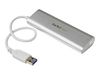 StarTech.com 4 Port kompakter USB 3.0 Hub mit eingebautem Kabel - Aluminium USB Hub - Silber - Hub - 4 Anschlüsse_thumb_3