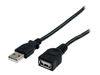 StarTech.com 10 ft Black USB 2.0 Extension Cable A to A - 10ft USB 2.0 Extension Cable - 10ft USB male female Cable (USBEXTAA10BK) - USB extension cable - USB to USB - 3 m_thumb_1
