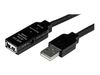 StarTech.com 25m aktives USB 2.0 Verlängerungskabel - St/Bu - USB Reapeater / Signalverstärker Kabel Stecker/Buchse - Schwarz - USB-Verlängerungskabel - USB zu USB - 25 m_thumb_1