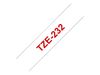 Brother laminated tape TZe-232 - Red on white_thumb_1