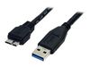 StarTech.com 0.5m (1.5ft) Black SuperSpeed USB 3.0 Cable A to Micro B - USB 3.0 Micro B Cable - 1x USB 3 A (M), 1x USB 3 Micro B (M) 50cm (USB3AUB50CMB) - USB cable - Micro-USB Type B to USB Type A - 50 cm_thumb_1