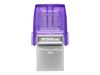 Kingston USB-Stick DataTraveler microDuo 3C - USB 3.2 Gen 1 (3.1 Gen 1) - 256 GB - Violett/Edelstahl_thumb_1