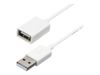 StarTech.com 1m White USB 2.0 Extension Cable Cord - A to A - USB Male to Female Cable - 1x USB A (M), 1x USB A (F) - White, 1 meter (USBEXTPAA1MW) - USB extension cable - USB to USB - 1 m_thumb_1