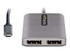 StarTech.com 2-Port USB-C MST Hub, USB Type-C to 2x DisplayPort Multi-Monitor Adapter for Laptop, Dual-DP up to 4K 60Hz w/ DP 1.4 Alt Mode & DSC, HDR, 1ft (30cm) Cable, USB Bus-Powered - Multi-Stream Transport Hub (MST14CD122DP) - Video-/Audio-Splitter -_thumb_3