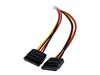 StarTech.com 12in LP4 to 2x SATA Power Y Cable Adapter - Molex to to Dual SATA Power Adapter Splitter - power adapter_thumb_2