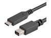 StarTech.com 6ft / 2m USB-C to Mini DisplayPort Cable - 4K 60Hz - Black - USB 3.1 Type C to mDP Adapter (CDP2MDPMM6B) - external video adapter - STM32F072CBU6 - black_thumb_3