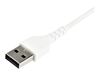 StarTech.com 1M USB A to USB C Charging Cable - Durable Fast Charge & Sync USB 2.0 to USB Type C Data Cord - Aramid Fiber M/M 60W White - USB-C cable - 1 m_thumb_4