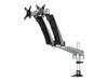 StarTech.com Desk Mount Dual Monitor Arm - Articulating - Supports VESA Monitors 12" to 30" - Adjustable - Grommet / Desk Mount - Premium - Silver (ARMDUAL30) - mounting kit (full-motion)_thumb_1
