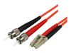 StarTech.com 1m Fiber Optic Cable - Multimode Duplex 50/125 - LSZH - LC/ST - OM2 - LC to ST Fiber Patch Cable - patch cable - 1 m - orange_thumb_1