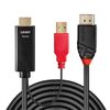 Lindy 41428 Videokabel-Adapter 5 m DisplayPort HDMI + USB Schwarz, Rot_thumb_2