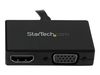 StarTech.com Reise A/V Adapter: 2-in-1 DisplayPort auf HDMI oder VGA Konverter - DP zu HDMI / VGA Adapter im kompakten Design - Videokonverter - Schwarz_thumb_3