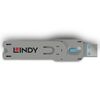 Lindy 40622 Schnittstellenblockierung Türblockierschlüssel USB Typ-A Blau Acrylnitril-Butadien-Styrol (ABS) 1 Stück(e)_thumb_2