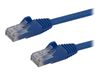 StarTech.com 2m CAT6 Ethernet Cable - Blue Snagless Gigabit CAT 6 Wire - 100W PoE RJ45 UTP 650MHz Category 6 Network Patch Cord UL/TIA (N6PATC2MBL) - patch cable - 2 m - blue_thumb_1