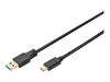 DIGITUS - USB Typ-C-Kabel - 24 pin USB-C zu USB Typ A - 1 m_thumb_1