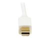 StarTech.com 6 ft Mini DisplayPort to DVI Adapter Cable - Mini DP to DVI Video Converter - MDP to DVI Cable for Mac / PC 1920x1200 - White (MDP2DVIMM6W) - DisplayPort cable - 1.82 m_thumb_2