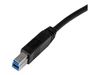 StarTech.com 1m 3 ft Certified SuperSpeed USB 3.0 A to B Cable Cord - USB 3 Cable - 1x USB 3.0 A (M), 1x USB 3.0 B (M) - 1 meter, Black (USB3CAB1M) - USB cable - 1 m_thumb_2