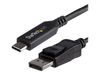 StarTech.com 6ft/1.8m USB C to Displayport 1.4 Cable Adapter - 4K/5K/8K USB Type C to DP 1.4 Monitor Video Converter Cable - HDR/HBR3/DSC - external video adapter - black_thumb_1