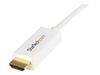 StarTech.com Mini DisplayPort to HDMI Converter Cable - 3 ft (1m) - mDP to HDMI Adapter with Built-in Cable - (M / M) Ultra HD 4K - White (MDP2HDMM1MW) - adapter cable - DisplayPort / HDMI - 1 m_thumb_6