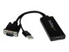 StarTech.com VGA to HDMI Adapter with USB Audio & Power - Portable VGA to HDMI Converter - 1080p - video interface converter - HDMI / VGA / audio / USB - 26 cm_thumb_1