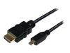 StarTech.com 2m High Speed HDMI Cable with Ethernet HDMI to HDMI Micro - HDMI with Ethernet cable - 2 m_thumb_1