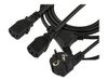 StarTech.com 2m C13 Power Cord - Schuko to 2x C13 - Y Splitter Power Cable - power cable - 2 m_thumb_3
