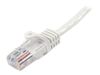 StarTech.com 1m White Cat5e / Cat 5 Snagless Patch Cable - patch cable - 1 m - white_thumb_2