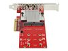 StarTech.com Dual M.2 PCIe SSD Adapter Karte - x8 / x16 Dual NVMe oder AHCI M.2 SSD zu PCI Express 3.0 - M.2 NGFF PCIe (M-Key) kompatibel - Unterstützt 2242, 2260, 2280 - JBOD - Mac & PC (PEX8M2E2) - Schnittstellenadapter - M.2 Card - PCIe 3.0 x8 - TAA-ko_thumb_1