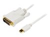 StarTech.com 6 ft Mini DisplayPort to DVI Adapter Cable - Mini DP to DVI Video Converter - MDP to DVI Cable for Mac / PC 1920x1200 - White (MDP2DVIMM6W) - DisplayPort cable - 1.82 m_thumb_1
