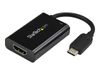 StarTech.com USB C to HDMI 2.0 Adapter 4K 60Hz with 60W Power Delivery Pass-Through Charging - USB Type-C to HDMI Video Converter - Black - external video adapter - black_thumb_2