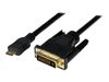 StarTech.com 1m Mini HDMI to DVI-D Cable - M/M - 1 meter Mini HDMI to DVI Cable - 19 pin HDMI (C) Male to DVI-D Male - 1920x1200 Video (HDCDVIMM1M) - video cable - HDMI / DVI - 1 m_thumb_2