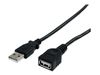 StarTech.com 10 ft Black USB 2.0 Extension Cable A to A - 10ft USB 2.0 Extension Cable - 10ft USB male female Cable (USBEXTAA10BK) - USB extension cable - USB to USB - 3 m_thumb_2