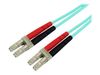 StarTech.com 2m Fiber Optic Cable - 10 Gb Aqua - Multimode Duplex 50/125 - LSZH - LC/LC - OM3 - LC to LC Fiber Patch Cable - Patch-Kabel - 2 m - Aquamarin_thumb_1