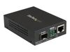 StarTech.com Gigabit Ethernet LWL / Glasfaser Medienkonverter mit SFP - 1000 Mbit/s Multimode Gigabit Ethernet Medienkonverter - Medienkonverter - 10Mb LAN, 100Mb LAN, 1GbE_thumb_1