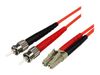 StarTech.com 1m Fiber Optic Cable - Multimode Duplex 50/125 - LSZH - LC/ST - OM2 - LC to ST Fiber Patch Cable - patch cable - 1 m - orange_thumb_4