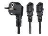 StarTech.com 2m C13 Power Cord - Schuko to 2x C13 - Y Splitter Power Cable - power cable - 2 m_thumb_1