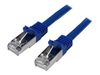 StarTech.com 5m CAT6 Ethernet Cable, 10 Gigabit Shielded Snagless RJ45 100W PoE Patch Cord, CAT 6 10GbE SFTP Network Cable w/Strain Relief, Blue, Fluke Tested/Wiring is UL Certified/TIA - Category 6 - 26AWG (N6SPAT5MBL) - patch cable - 5 m - blue_thumb_1
