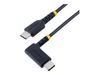 StarTech.com 6ft (2m) USB C Charging Cable Right Angle, 60W PD 3A, Heavy Duty Fast Charge USB-C Cable, USB 2.0 Type-C, Durable and Rugged Aramid Fiber, S20/iPad/Pixel - High Quality USB Charging Cord (R2CCR-2M-USB-CABLE) - USB Typ-C-Kabel - 24 pin USB-C z_thumb_1
