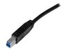 StarTech.com 2m 6 ft Certified SuperSpeed USB 3.0 A to B Cable Cord - USB 3 Cable - 1x USB 3.0 A (M), 1x USB 3.0 B (M) - 2 meter, Black (USB3CAB2M) - USB cable - 2 m_thumb_3