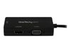 StarTech.com 3 in 1 Mini DisplayPort Adapter - 1080p - Mini DP / Thunderbolt to HDMI / VGA / DVI Splitter for Your Monitor (MDP2VGDVHD) - video converter - black_thumb_4