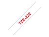 Brother laminated tape TZe-222 - Red on white_thumb_1