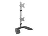 StarTech.com Vertical Dual Monitor Stand - Free Standing Height Adjustable Stacked Desktop Monitor Stand up to 27 inch VESA Mount Displays - stand_thumb_1