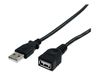 StarTech.com 3 ft Black USB 2.0 Extension Cable A to A - M/F - 3 ft USB A to A Extension Cable - 3ft USB 2.0 Extension cord (USBEXTAA3BK) - USB extension cable - USB to USB - 91 cm_thumb_1