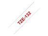 Brother laminated tape TZe-132 - Red on clear_thumb_1