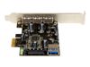 StarTech.com 4 Port PCI Express USB 3.0 Card - 3 External and 1 Internal - Native OS Support in Windows 8 and 7 - Standard and Low-Profile (PEXUSB3S42) - USB adapter - PCIe 2.0 - USB 3.0 x 4_thumb_2