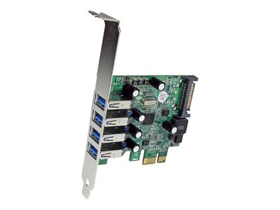 StarTech.com 4-Port PCI Express SuperSpeed USB 3.0 Controller Card with UASP - USB 3.0 Expansion Card with SATA Power (PEXUSB3S4V) - USB adapter - PCIe - USB 3.0 x 4_2
