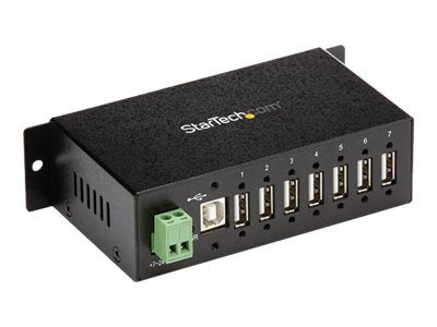StarTech.com Industrieller montierbarer 7 Port USB 2.0 Hub - Schwarz - Hub - 7 Anschlüsse_thumb
