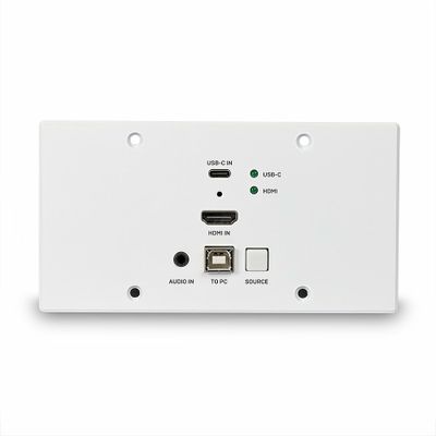 Lindy 150m Cat.6 HDMI 4K60 & Type C HDBaseT EU Wall Plate KVM Extender, Transmitter_2